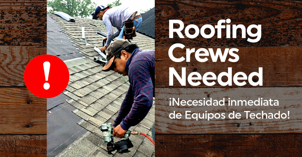 Roofing Crews Needed - Hiring Immediately